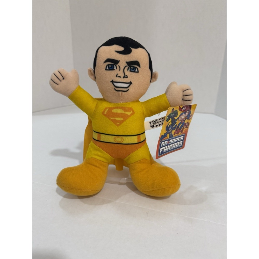 DC‎ SUPER FRIENDS Plush YELLOW SUPERMAN TM & © DC Comics New With Tags